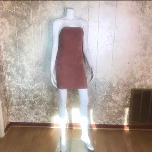 Faux Suede Mini Dress